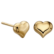 Load image into Gallery viewer, Aria Gold Heart Stud Earrings