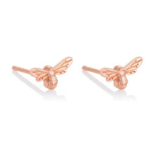 Load image into Gallery viewer, Lucky Bee Earrings Rose Gold