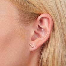 Load image into Gallery viewer, Lucky Bee Earrings Rose Gold