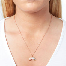 Load image into Gallery viewer, Rainbow Necklace Rose Gold