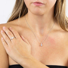 Load image into Gallery viewer, Princess Cut CZ Pavé Bale Pendant