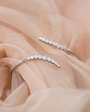 Load image into Gallery viewer, Bezel Set Cross Over Cuff Bangle