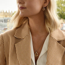 Load image into Gallery viewer, Trio Teardrop Earrings - Rose And Gold Plate Accents