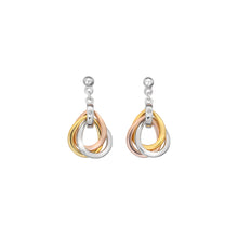 Load image into Gallery viewer, Trio Teardrop Earrings - Rose And Gold Plate Accents
