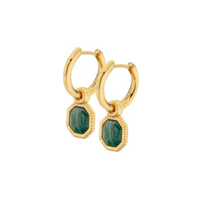 Load image into Gallery viewer, HD X Golden Edit Revive Malachite Earrings