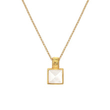 Load image into Gallery viewer, HD X Golden Edit Calm Mother of Pearl Square Pendant