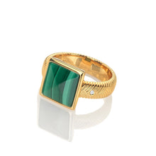 Load image into Gallery viewer, HD X Golden Edit Revive Malachite Ring