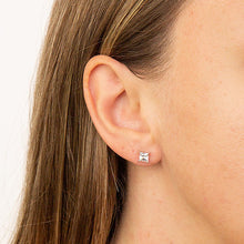 Load image into Gallery viewer, Princess Cut CZ Stud Earrings