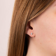 Load image into Gallery viewer, Solitaire Stud Earrings 4mm