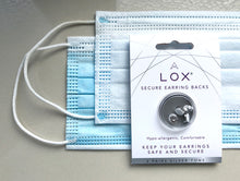 Load image into Gallery viewer, Lox Silver Tone Secure Earring Backs