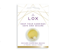 Load image into Gallery viewer, Lox Gold Tone Secure Earring Backs