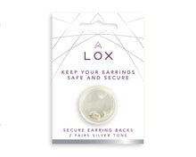 Load image into Gallery viewer, Lox Silver Tone Secure Earring Backs