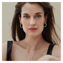 Load image into Gallery viewer, Open Circle Pendant With Cubic Zirconia