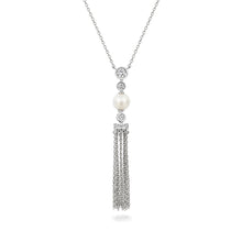 Load image into Gallery viewer, Pearl Drop Necklace With Tassel