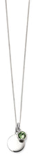 Load image into Gallery viewer, August Crystal Birthstone Pendant On Chain With Engravable Disc