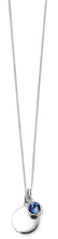 Load image into Gallery viewer, September Crystal Birthstone Pendant On Chain With Engravable Disc