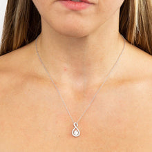 Load image into Gallery viewer, Infinity Pendant With Zirconia