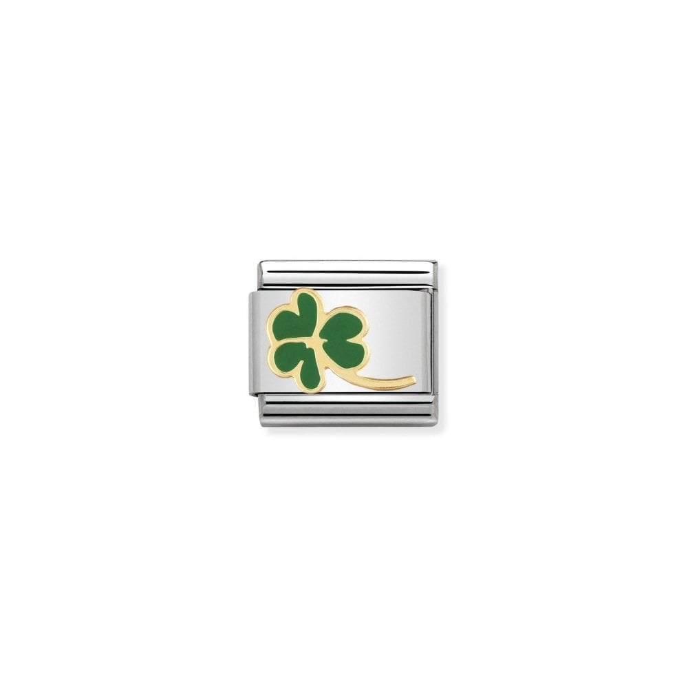 Composable Classic Link With Enamel Clover With Stem