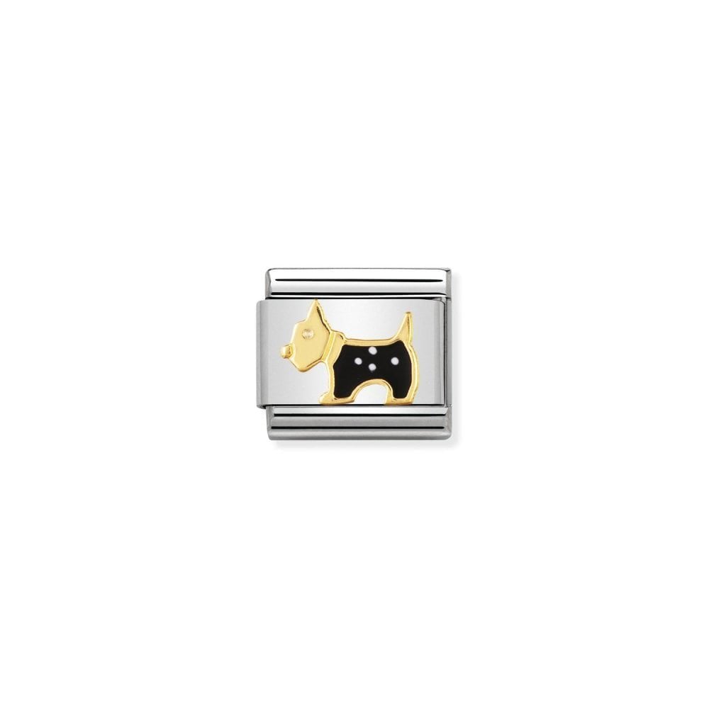 Composable Classic Link With Enamel Terrier Dog