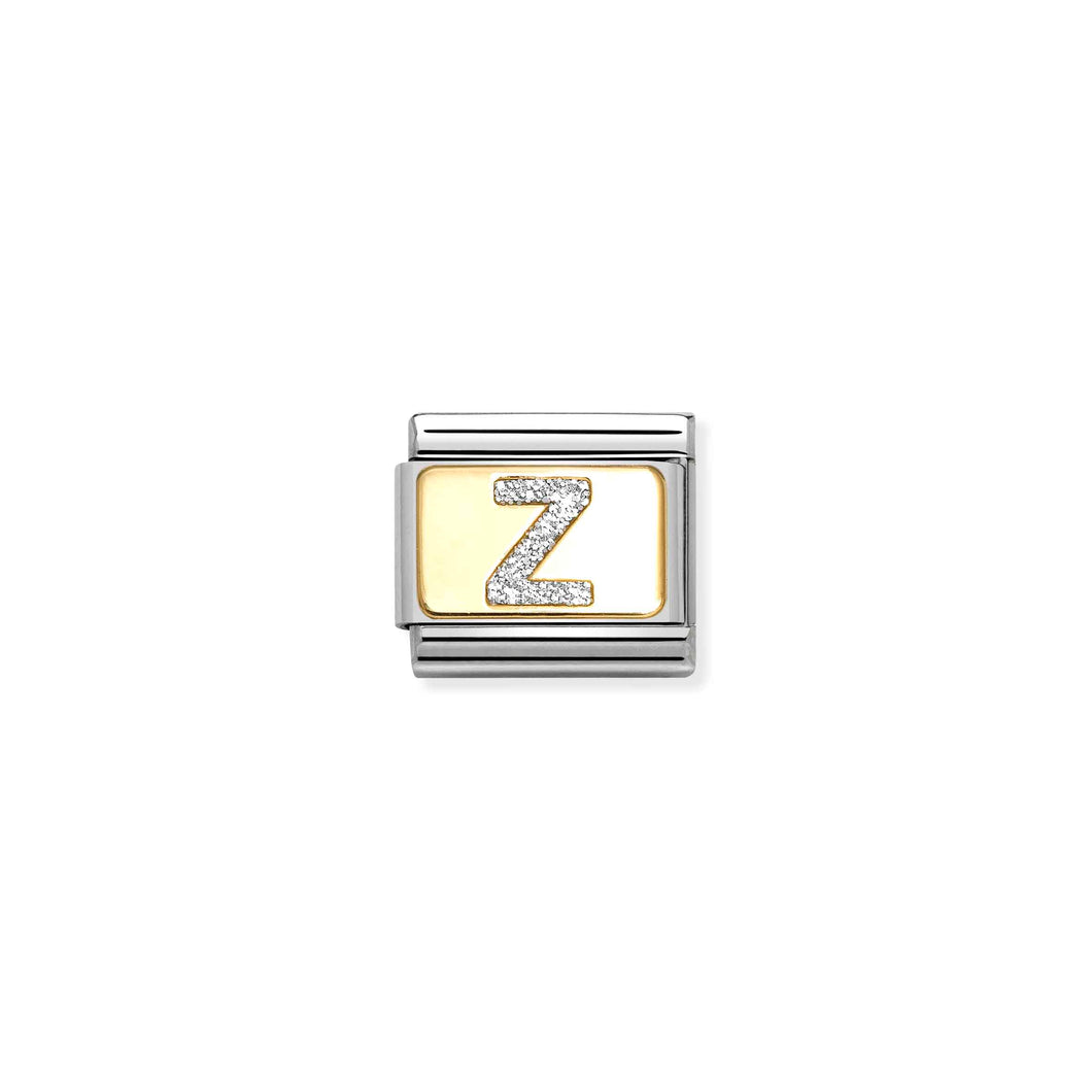 Composable Classic Link Letter Z Silver Glitter