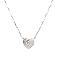Load image into Gallery viewer, Petit Sparkle Necklace - Heart Silver
