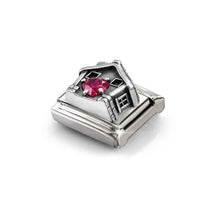 Load image into Gallery viewer, Composable Classic Link Red Heart House In Silver And Stones
