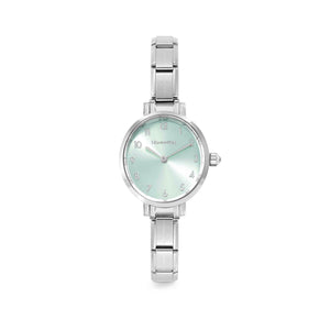 Paris Oval Watch Sage Green Sunray Dial