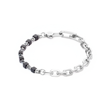 Load image into Gallery viewer, Bracelet Cubes Fusion Link Chain Black
