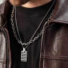 Load image into Gallery viewer, Spikes Silver Stainless Steel Necklace with Reversible Pendant

