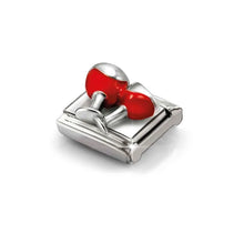 Load image into Gallery viewer, Composable Classic Link Red Wine Glasses In Silver And Enamel
