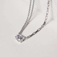 Load image into Gallery viewer, Necklace Ellisse Uno - With White Zirconia
