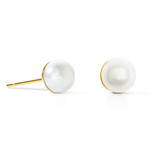 Load image into Gallery viewer, Earrings Classic Freshwater Pearl Gold
