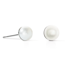 Load image into Gallery viewer, Earrings Classic Freshwater Pearl Silver
