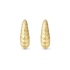 Ecclectica Earrings - Puffy Hoops Yellow PVD