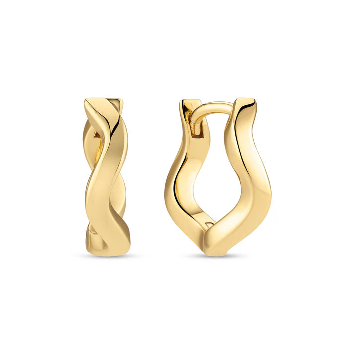 Earrings Ellera Waves Pianura Medio - 18K Plated