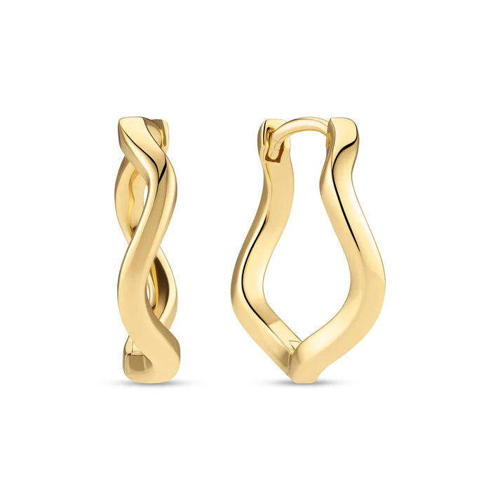 Earrings Ellera Waves Pianura Grande - 18K Plated