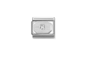 Composable Classic Link Rectangle In Silver And Stone