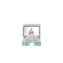 Load image into Gallery viewer, Composable Classic Link Rainbow Silver And Enamel With Stones
