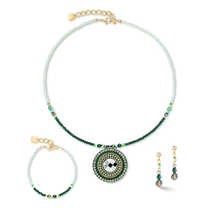 Load image into Gallery viewer, Necklace Amulet Glamorous Green Gold
