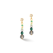 Load image into Gallery viewer, Earrings Amulet Glamorous Green Gold
