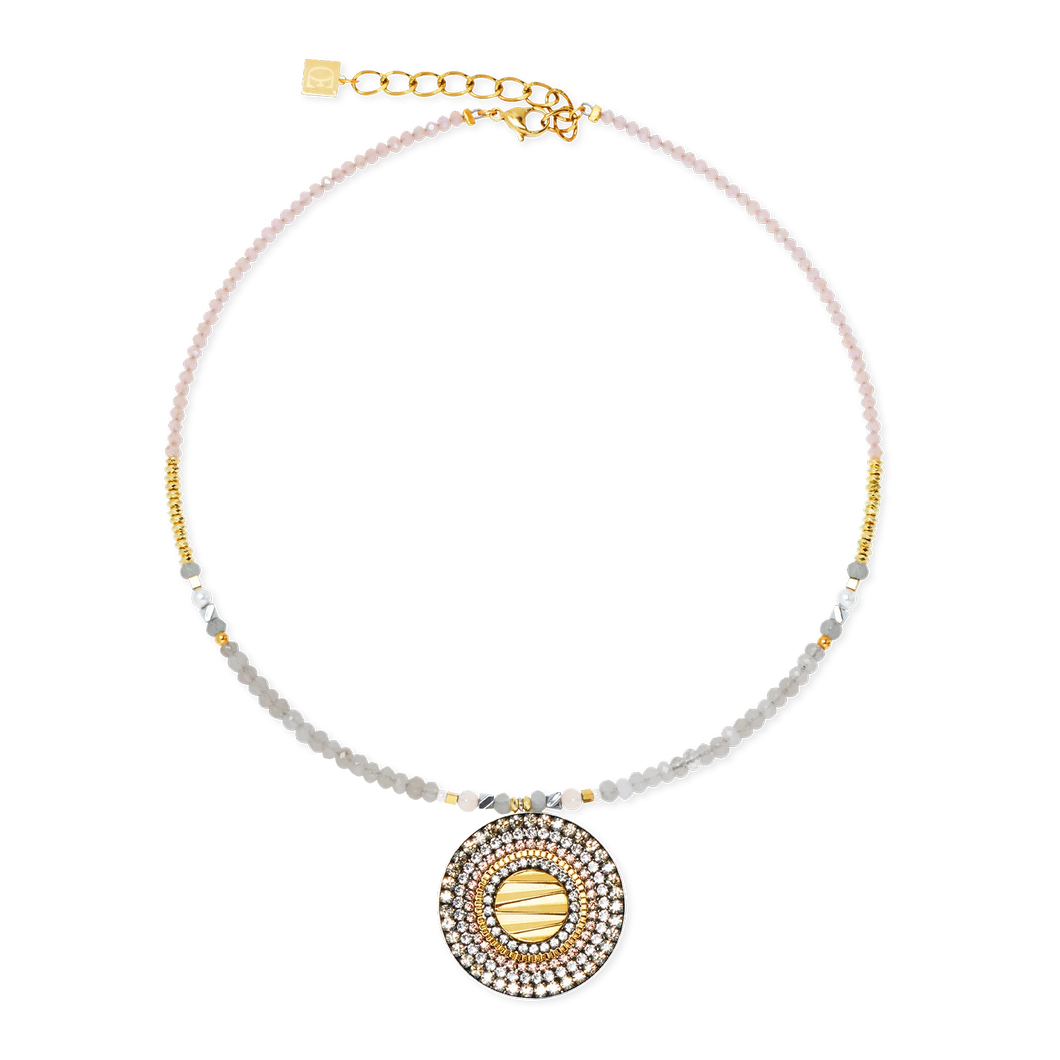 Necklace Amulet Modern Future Gold-Beige