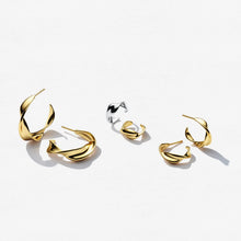 Load image into Gallery viewer, Earrings Foglia Medio -18K Plated
