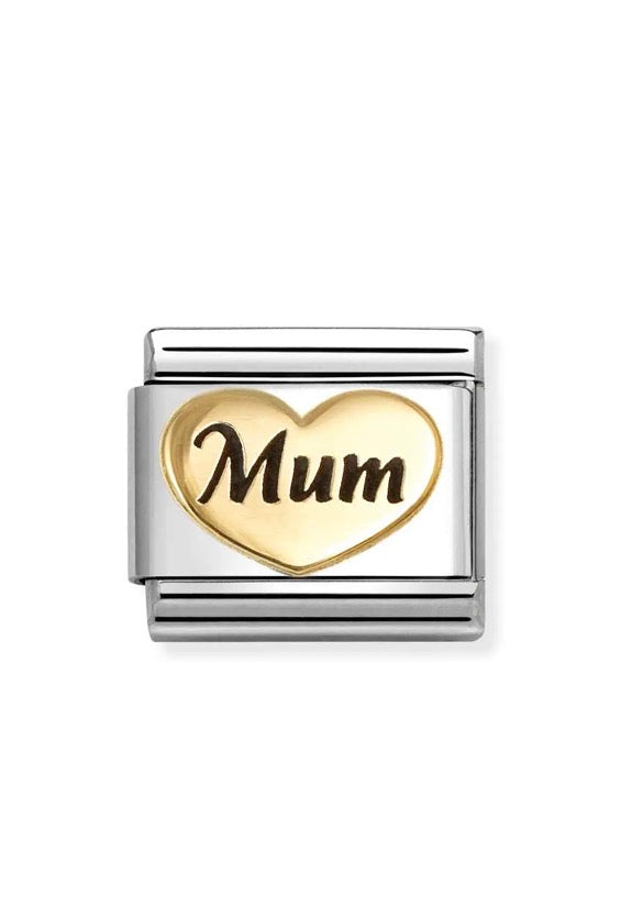 Composable Classic Link Gold And Enamel Mum Heart