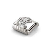 Load image into Gallery viewer, Composable Classic Link Moon In Silver And Clear CZ
