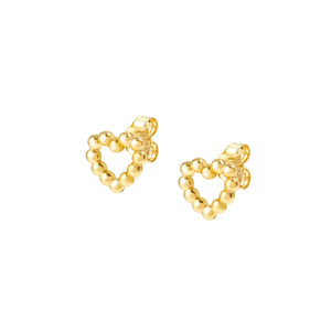 Lovecloud Gold Plated Heart Post Earrings