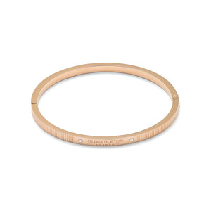 Linear Carnation Gold Bangle