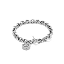 Load image into Gallery viewer, Minima Bee Silver Toggle Bracelet

