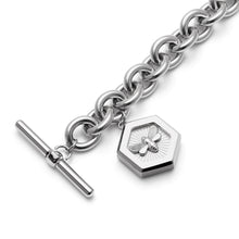 Load image into Gallery viewer, Minima Bee Silver Toggle Bracelet
