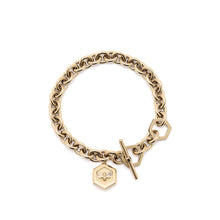 Load image into Gallery viewer, Minima Bee Gold Toggle Bracelet
