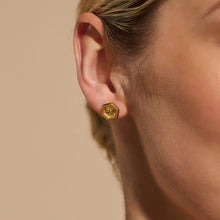 Load image into Gallery viewer, Minima Bee Gold Stud Earrings
